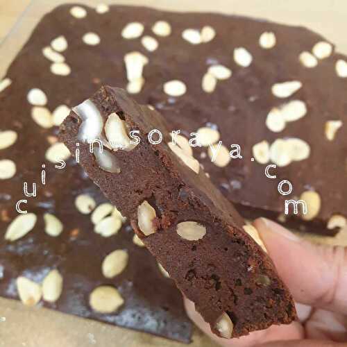 Brownie cacahuètes au fromage blanc (sans beurre)