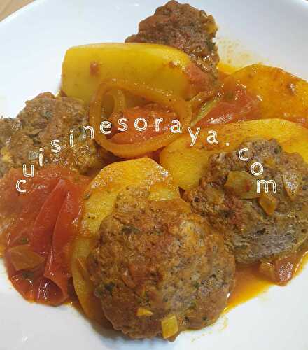 Tajine de kefta et de pommes de terre