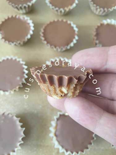 Bouchées au chocolat et beurre de cacahuète diététique