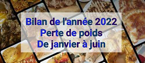 Mon bilan de mon année 2022 de janvier à juin (maigrir en calculant mes calories)