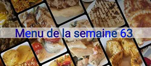 Mon menu de la semaine n°63 (maigrir en calculant mes calories)