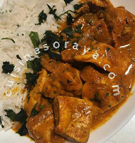 Poulet curry express au beurre de cacahuète