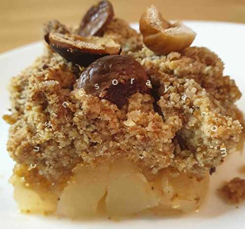 Crumble aux pommes à la noisette et chocolat (à ma façon)