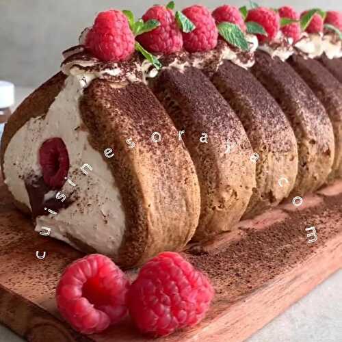 Tiramisu en forme de bûche