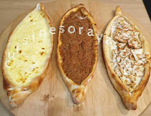 Pide Turque au kebab / Au fromage / A la viande de boeuf