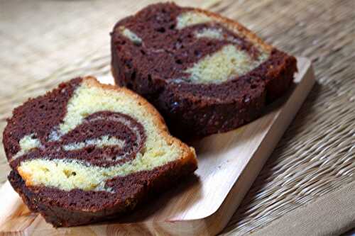 Cake marbré moelleux au chocolat