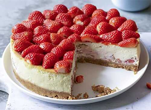 Cheesecake à la fraise   - Pâtisserie -