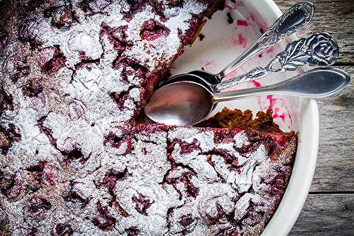 Clafoutis au Chocolat et fruits rouges