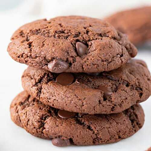 Cookies croquants double chocolat