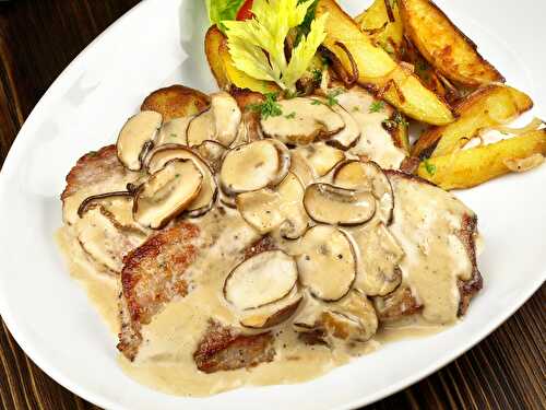 Escalopes de veau à la sauce champignons au Thermomix -