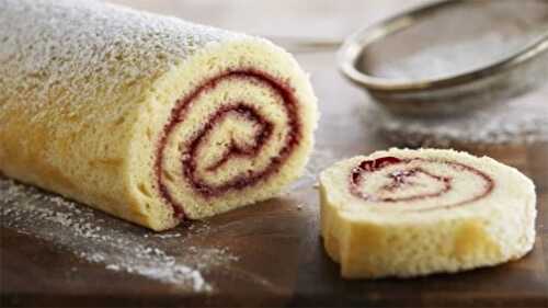 Gâteau roulé à la framboise