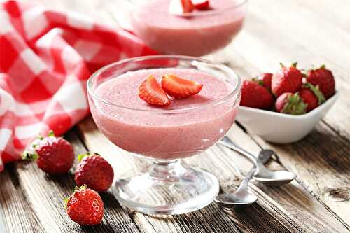 Mousse glacée aux fraises