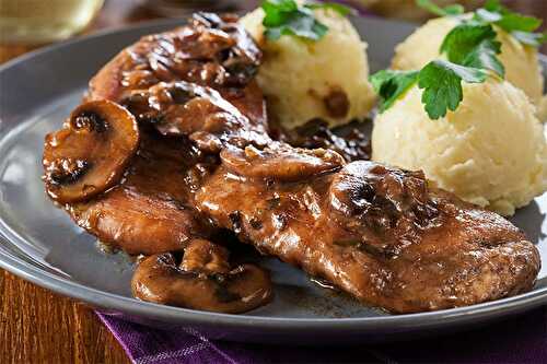 Poulet à la sauce aux champignons