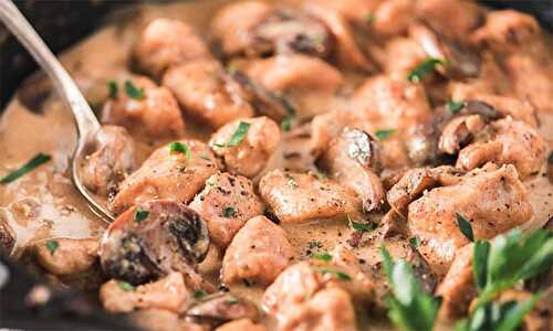 Poulet stroganoff avec Thermomix