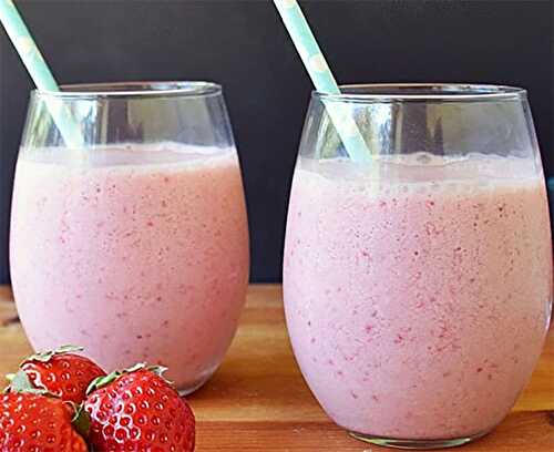 Smoothie vanille et fraises