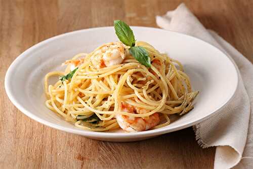 Spaghettis aux crevettes