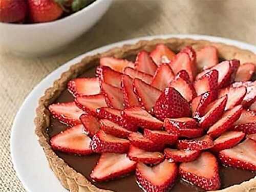 Tarte aux Fraises et Crème Pâtissière Chocolat