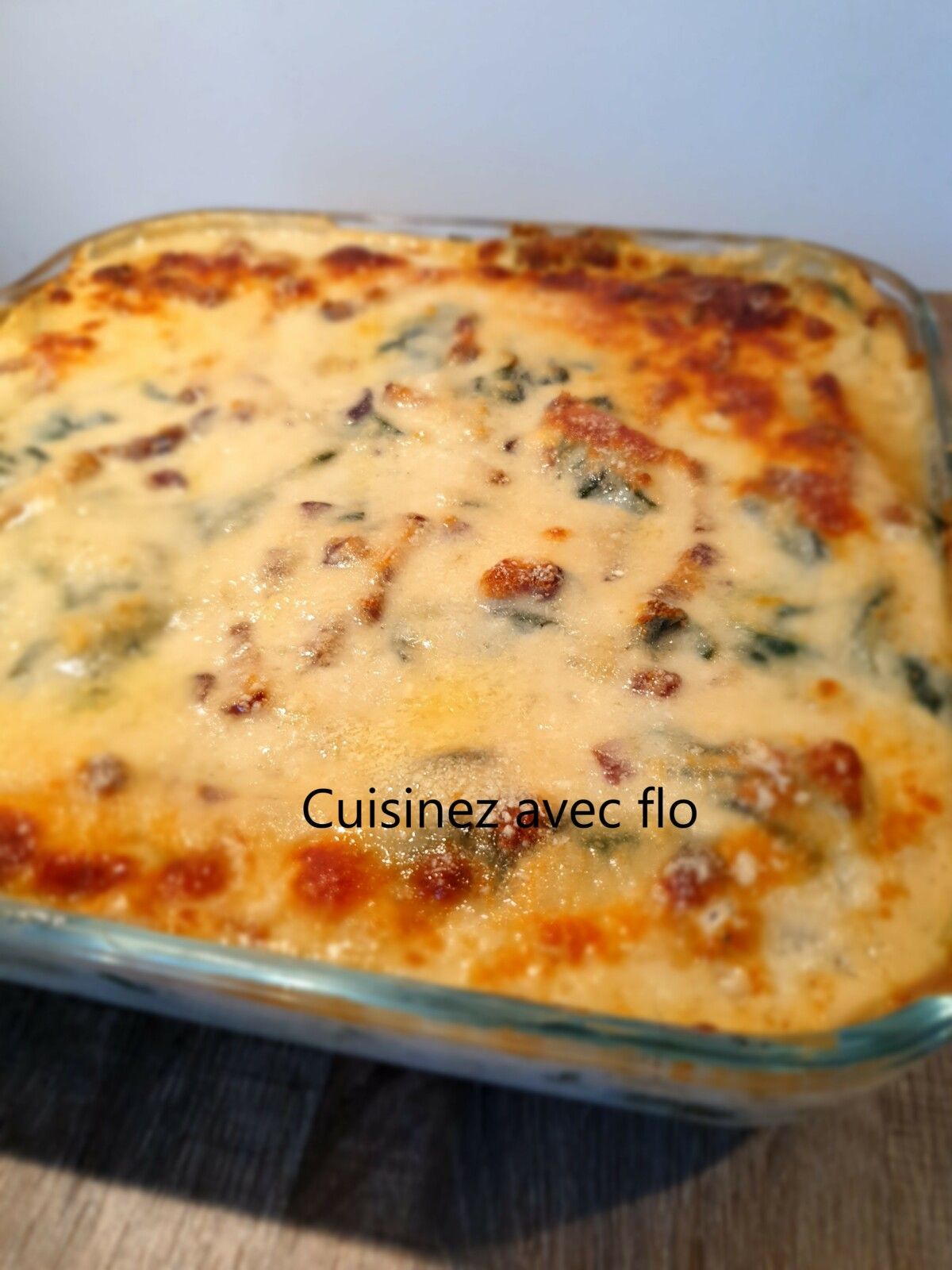 Gratin de blettes et ses feuilles