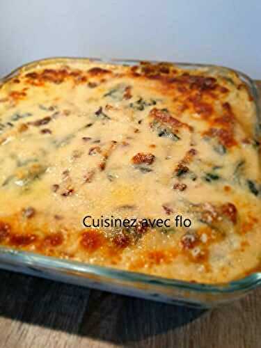 Gratin de blettes et ses feuilles