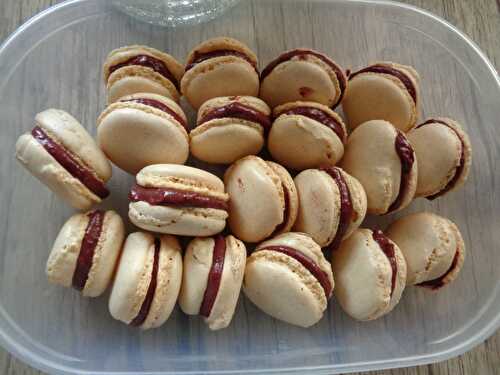 Macarons fruits rouges chocolat