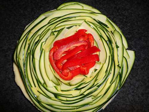 Quiche de courgettes façon fleur