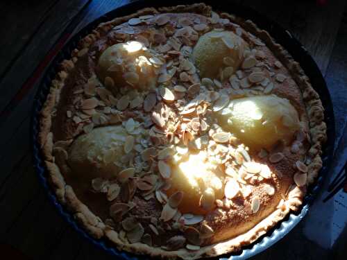 Tarte amandine aux poires