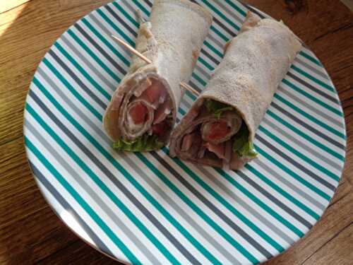 Wraps sarrasin tomate jambon fromage