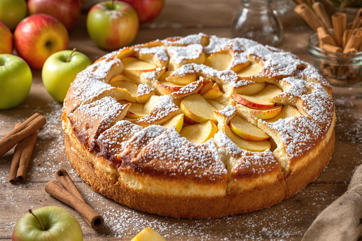 Le secret de mon irrésistible gâteau aux pommes : une recette familiale modernisée