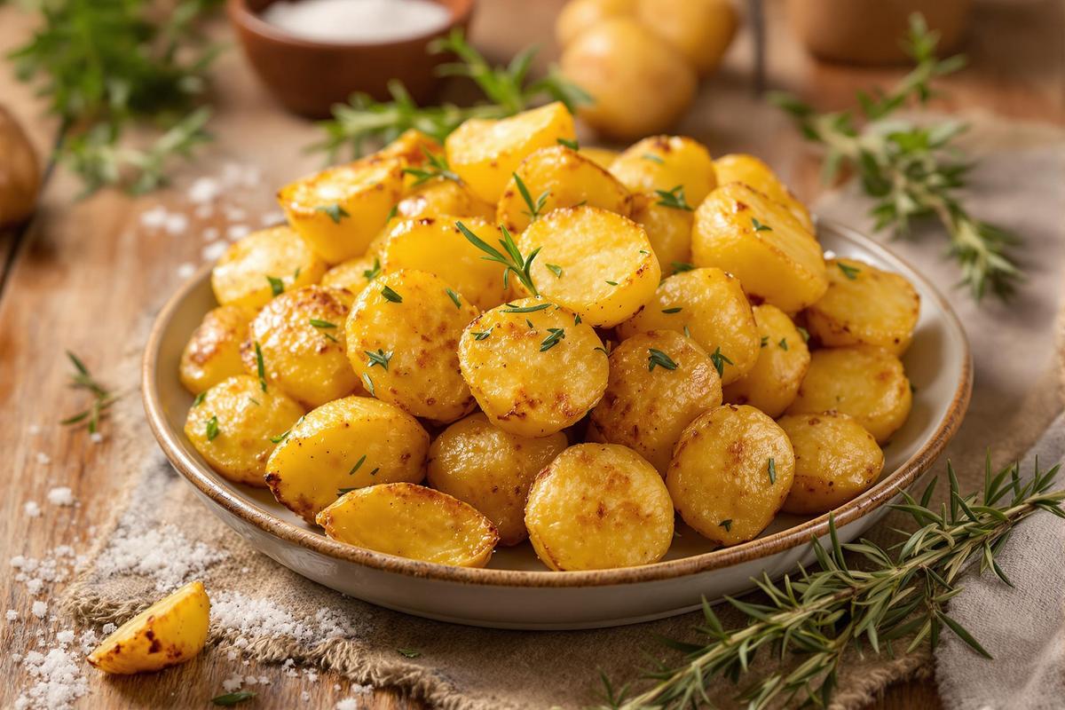 Quel est le secret de mes pommes de terre rôties irrésistibles avec seulement 4 ingrédients ?