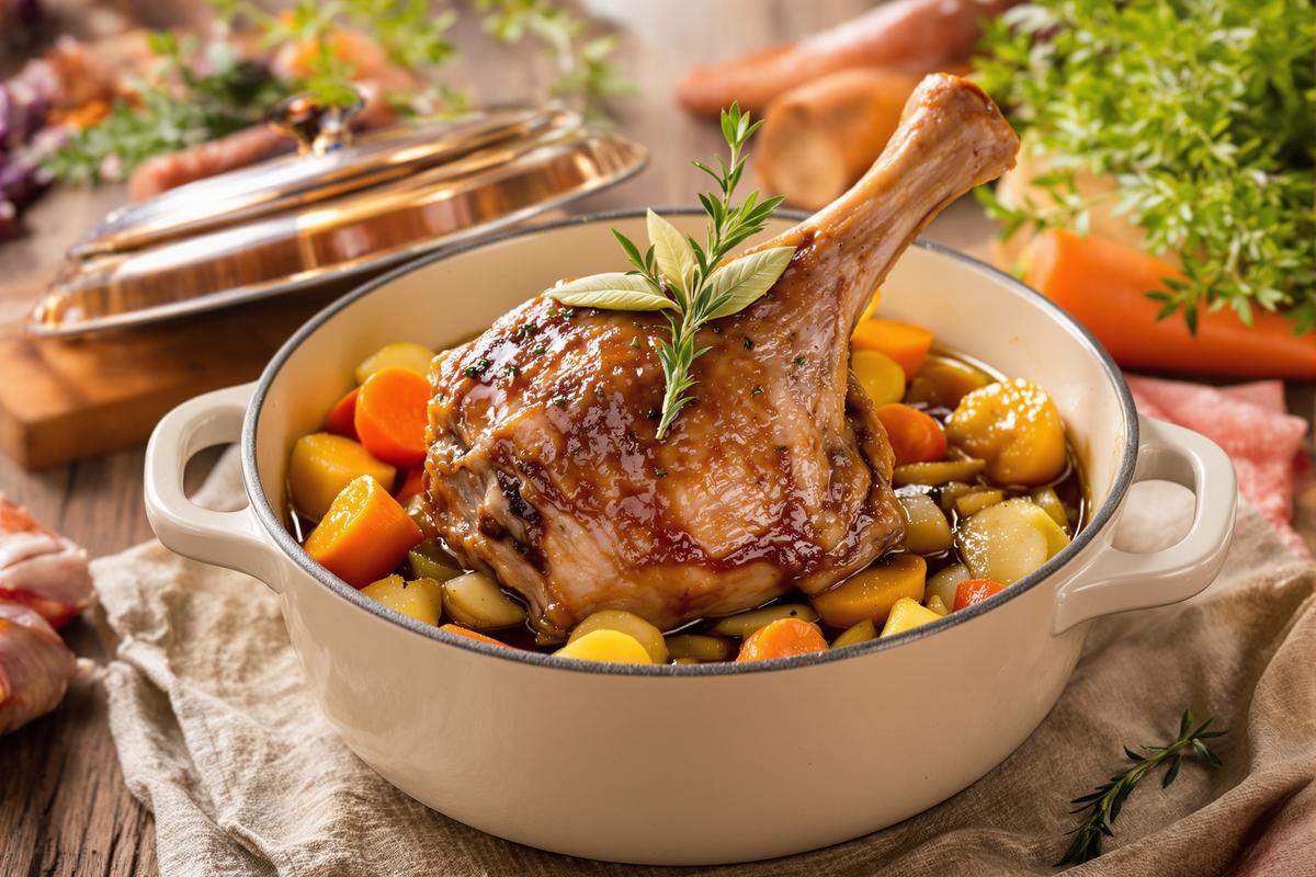 Recette de rouelle de porc à la cocotte : cuisson fondante et pleine de saveurs