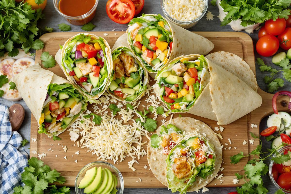 Recettes faciles et rapides : préparer des wraps maison délicieux et sains