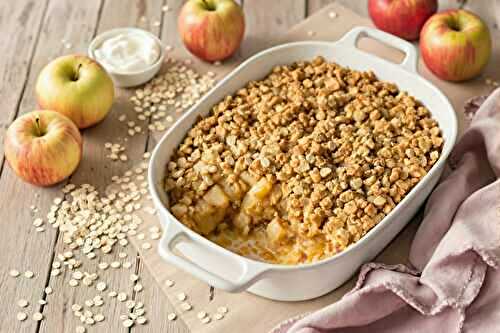 Une version allégée et savoureuse du crumble aux pommes sans beurre à tester absolument