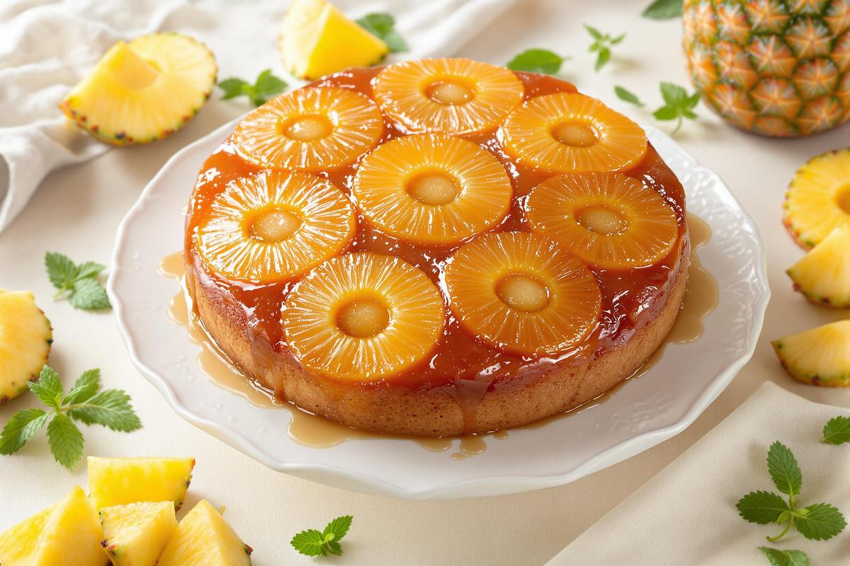 Découvrez le secret de mon gâteau renversé à l’ananas qui charme tous mes invités
