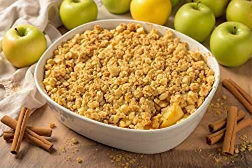 Crumble aux pommes facile et croustillant