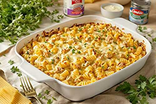 Gratin de pâtes au thon express