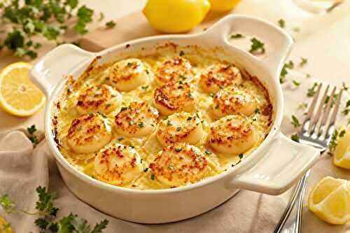 Gratin de saint-jacques pour repas festif