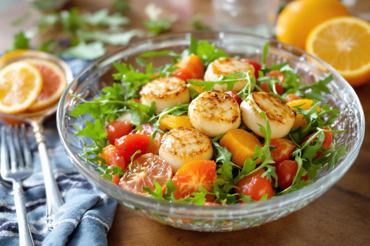 Salade de saint-jacques aux agrumes