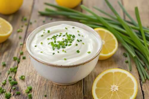 Sauce yaourt ciboulette citron légère