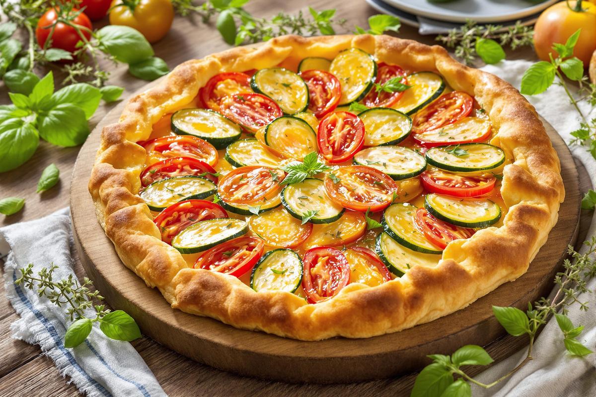 Tarte aux courgettes et tomates d’été