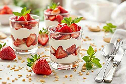 Verrines de fraises au mascarpone express