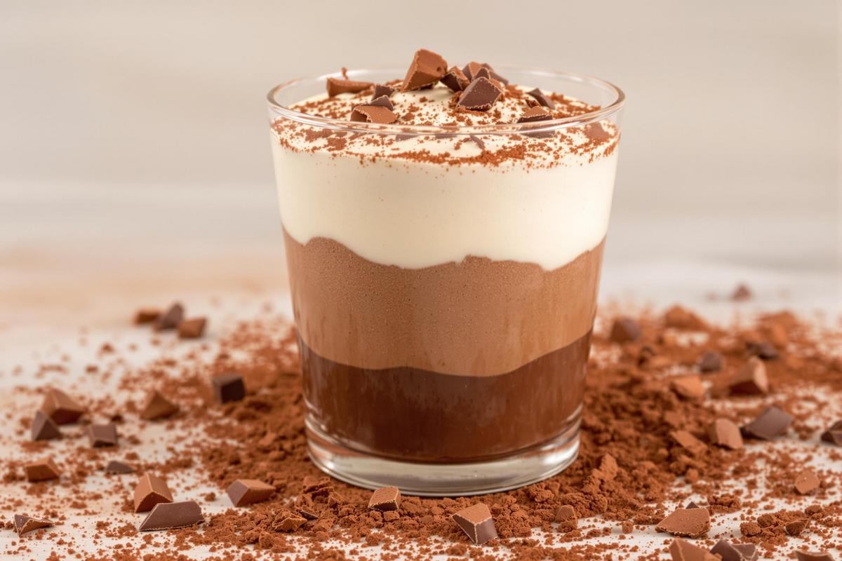 Mousse aux trois chocolats onctueuse