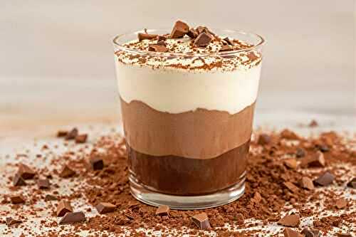 Mousse aux trois chocolats onctueuse