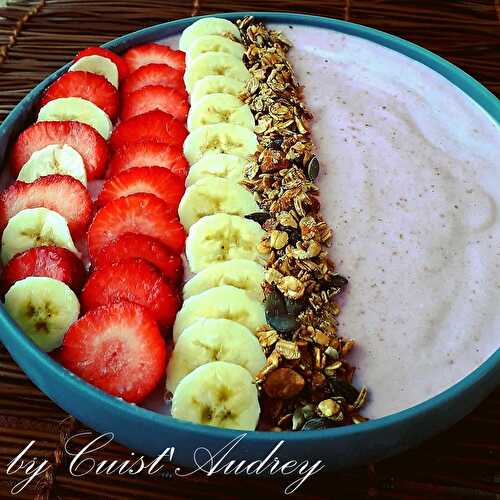 Le smoothie glacé banane fraise de Cyril Lignac