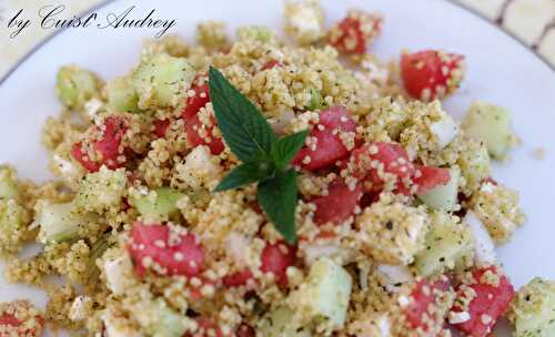 Taboulé pastèque, concombre et feta