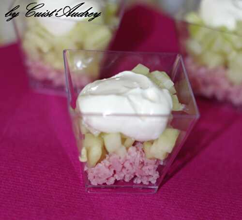 Verrine fraîcheure jambon - concombre