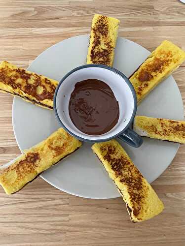 Le pain perdu au Nutella, simple et délicieux