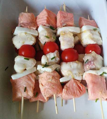 Brochette de poissons