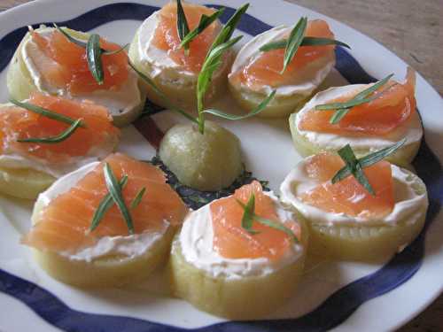 Canapés au saumon fumé