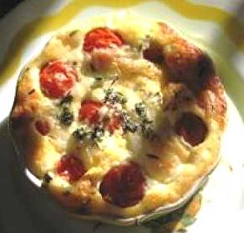 Clafoutis mozzarella tomates cerise