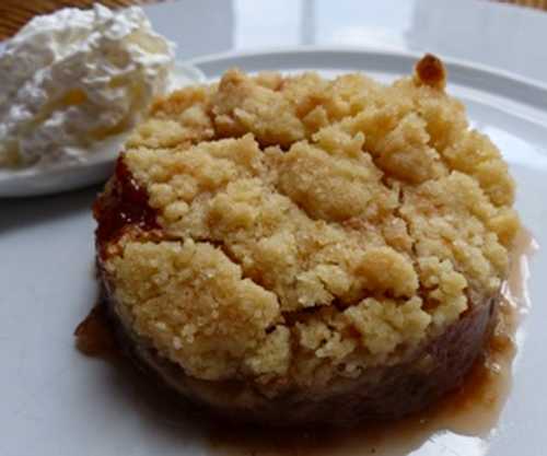 Crumble pomme rhubarbe